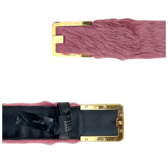 Prada Calf Hair Chunky Belt - Picture 5 of 7